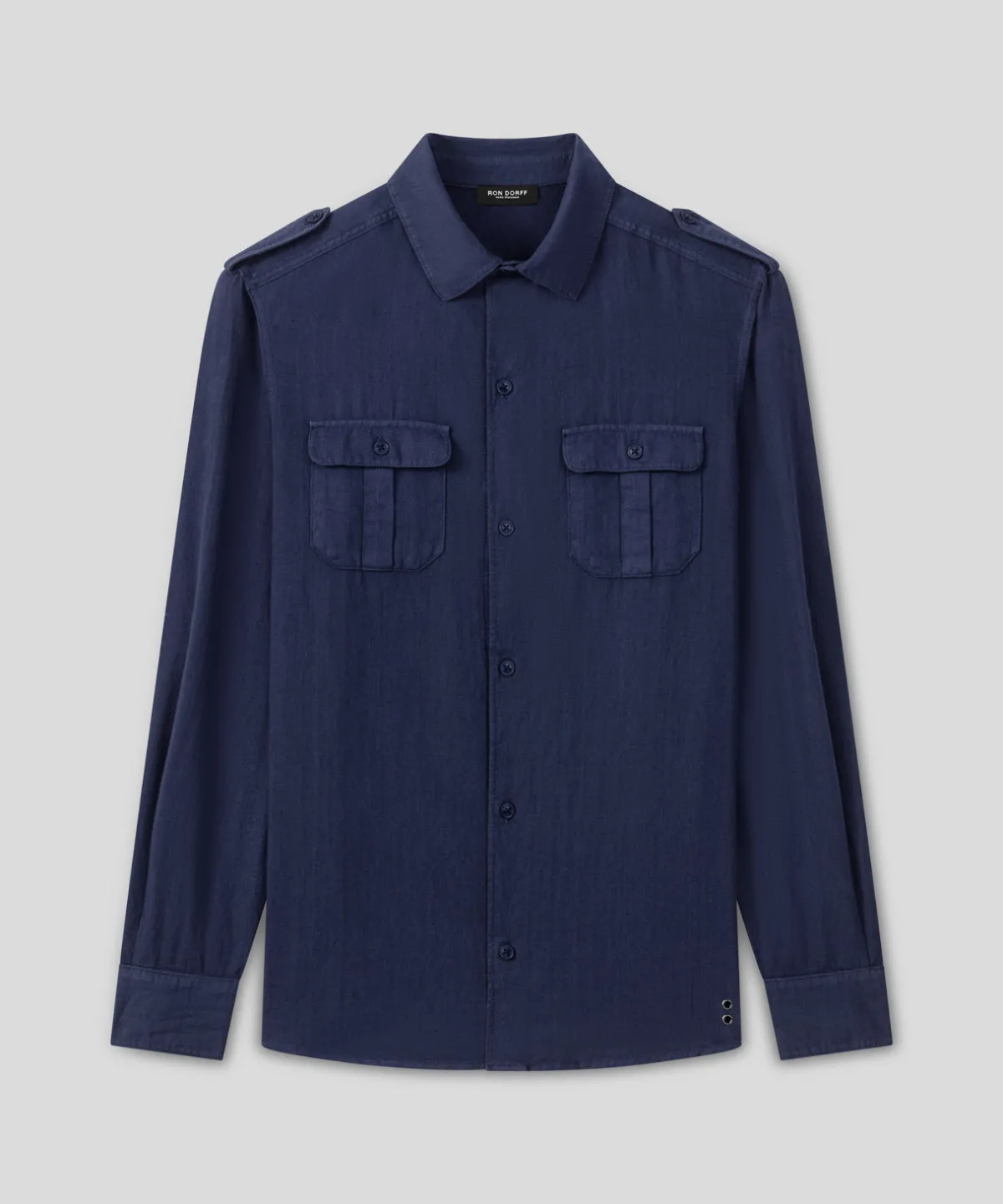 Outlet Chemise en coton et lin à poches Chemises