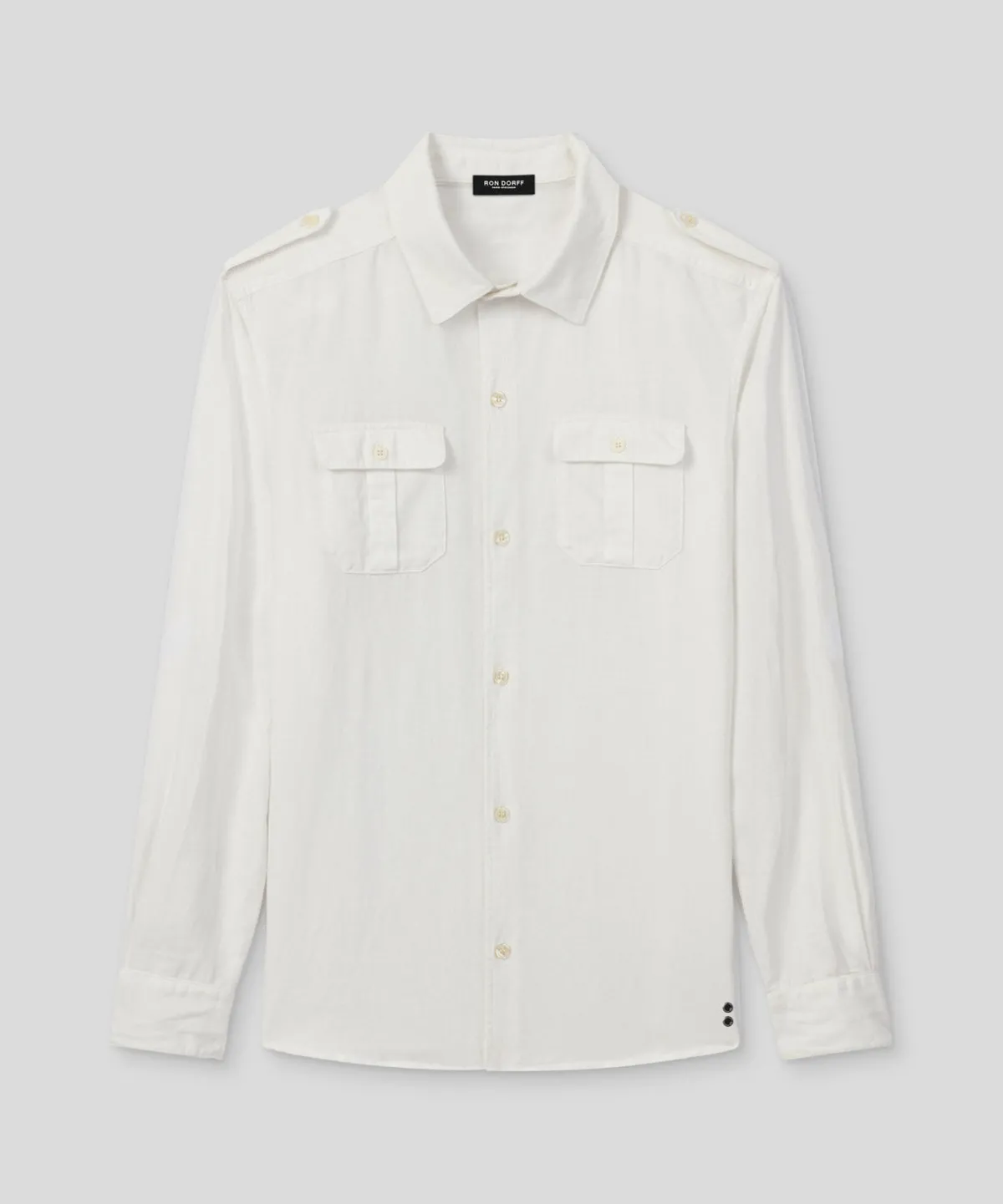 Sale Chemise en coton et lin à poches Chemises