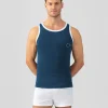 Clearance Débardeur côtelé à bandes T-Shirts D'Intérieur | Pyjamas