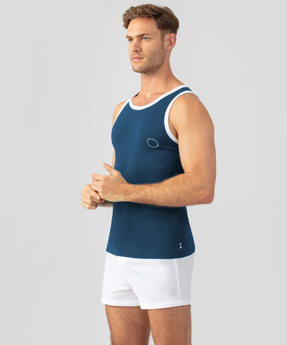 Clearance Débardeur côtelé à bandes T-Shirts D'Intérieur | Pyjamas