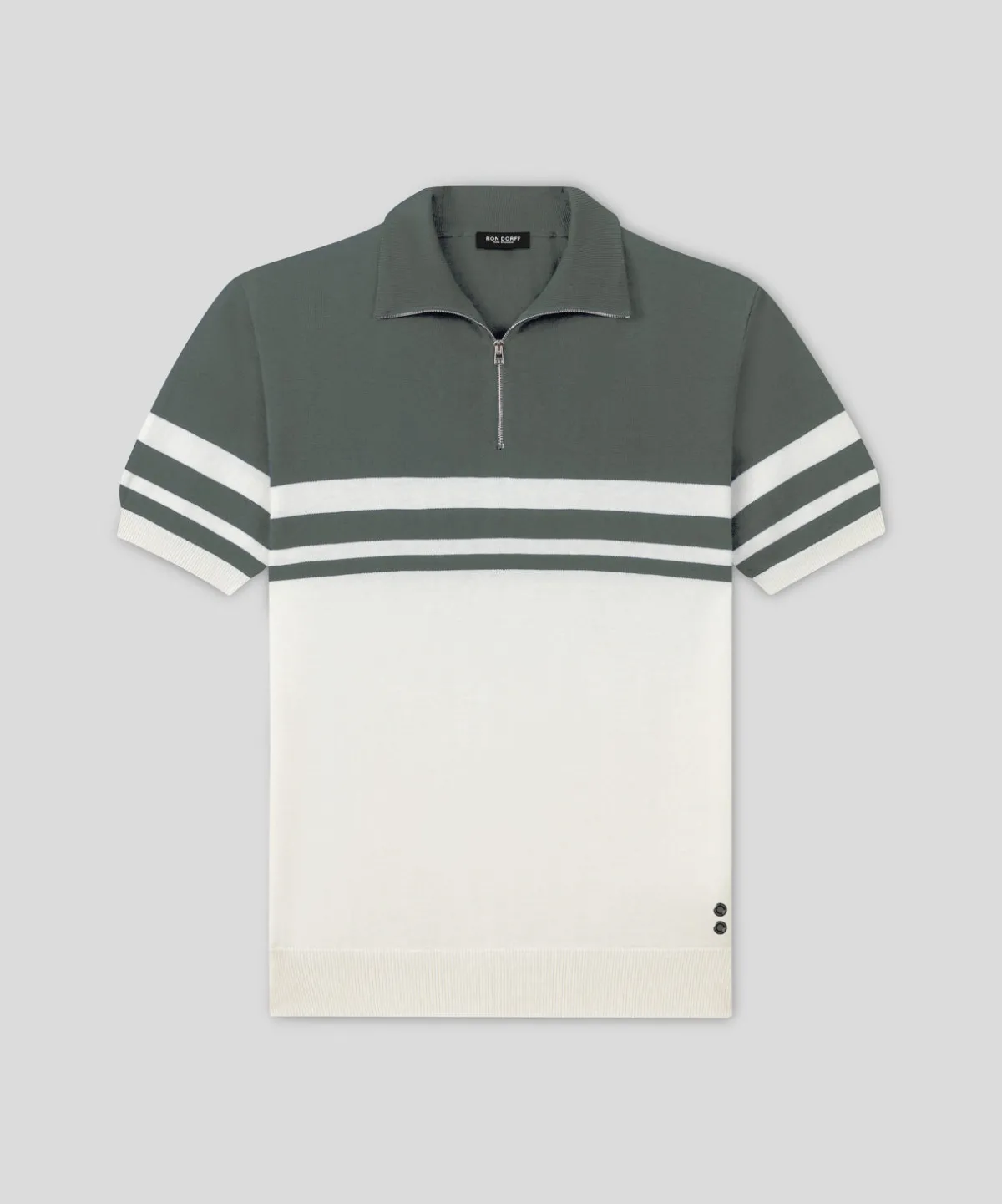 New Polo en coton et soie bicolore Polos