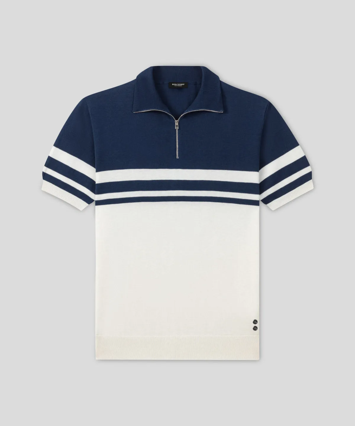 Discount Polo en coton et soie bicolore Polos