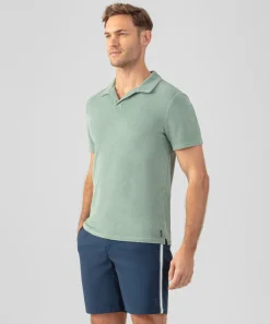 Fashion Polo en coton terry à col V Polos