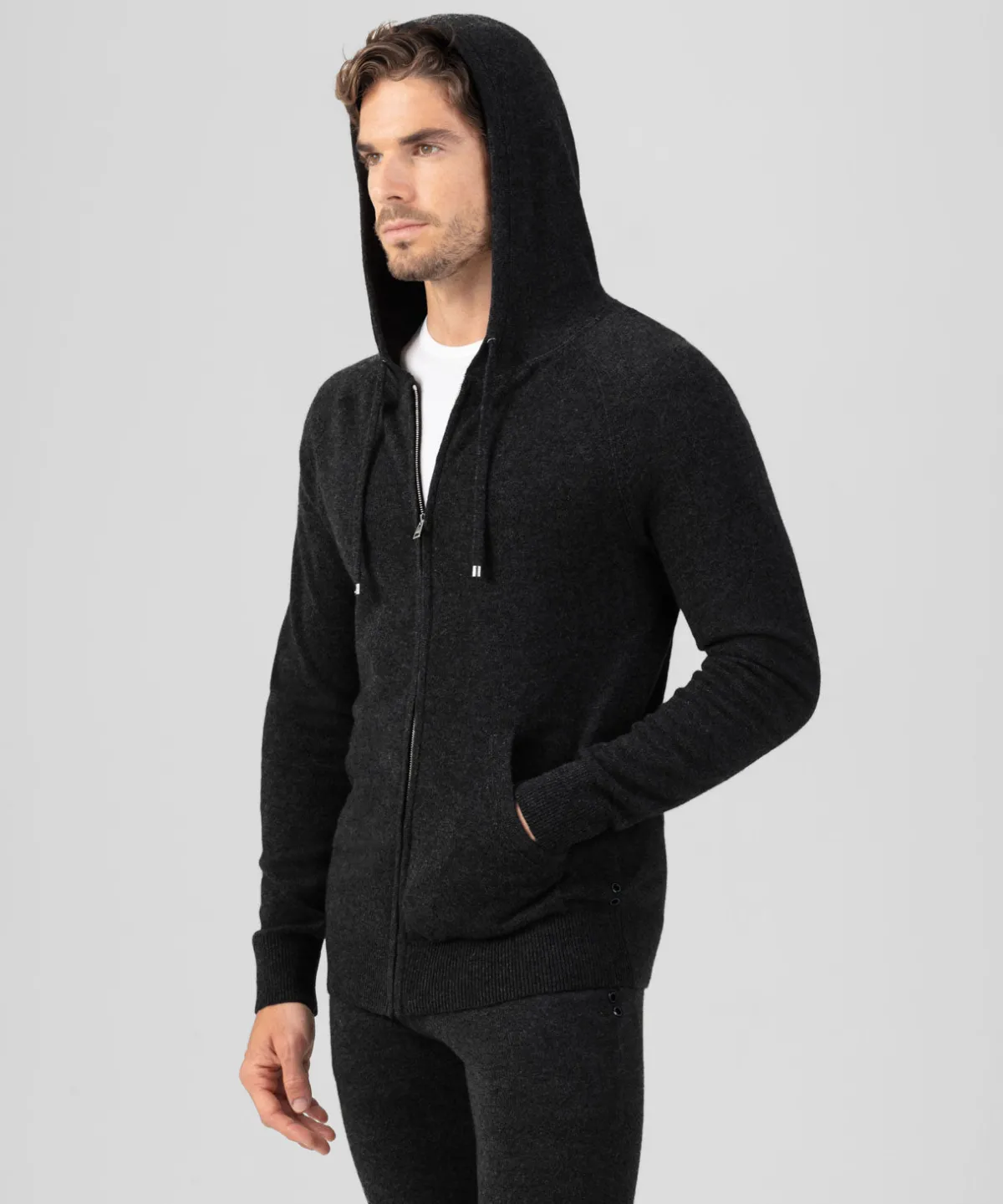 Best Pull à capuche zippée en cachemire Pulls Maille Et Cachemire
