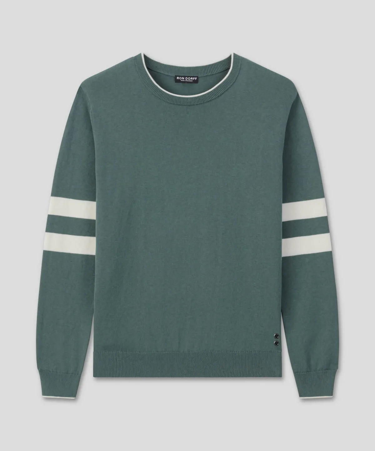 Clearance Pull en coton et cachemire à double rayures Pulls Maille Et Cachemire