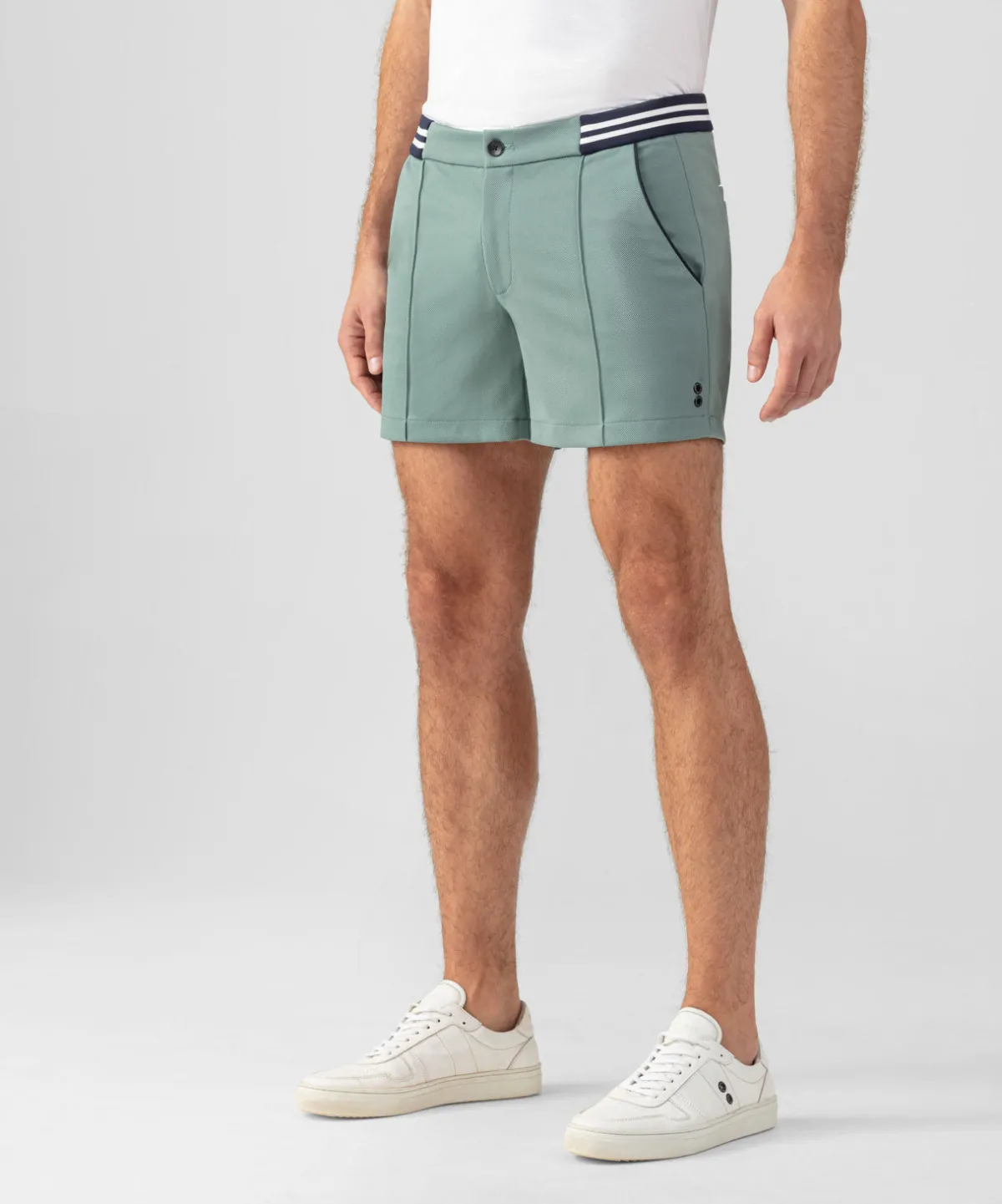 Discount RD Tennis Shorts avec ceinture rayée Shorts