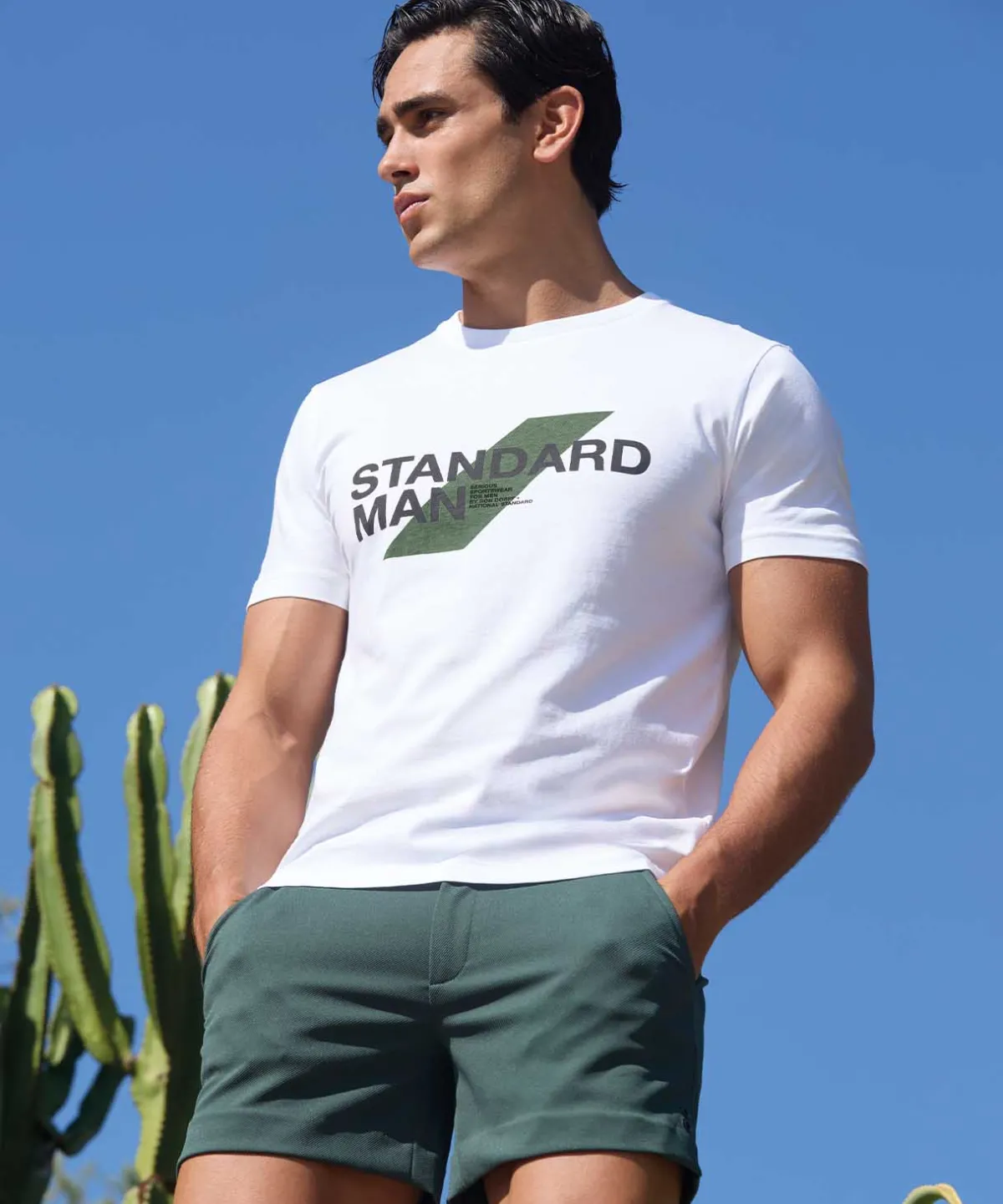 New + NATIONAL STANDARD T-shirt en coton organique "STANDARD MAN" T-Shirts D'Intérieur | T-Shirts
