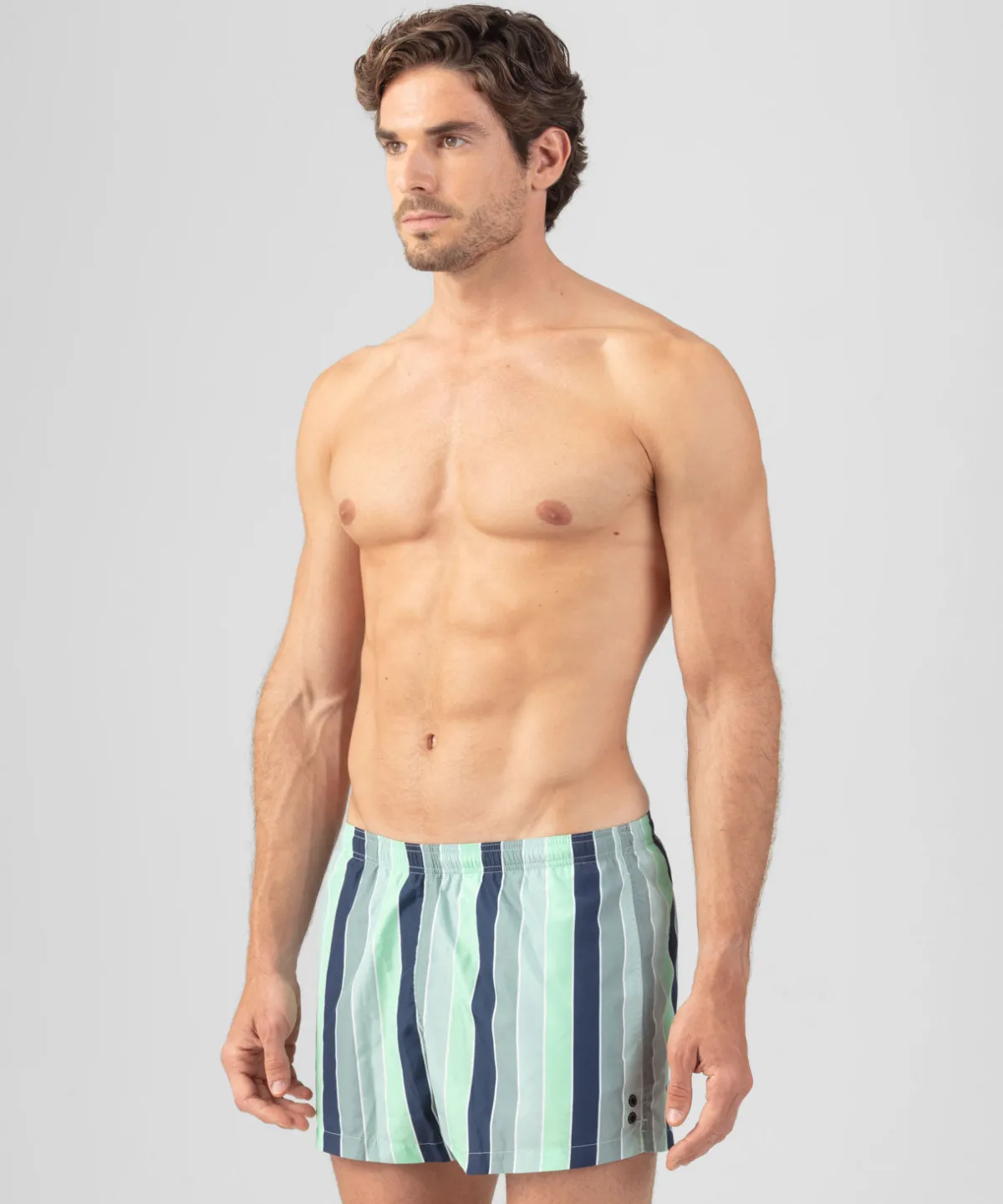 Hot Short de bain à rayures multicolores Shorts De Bain | Shorts De Bain