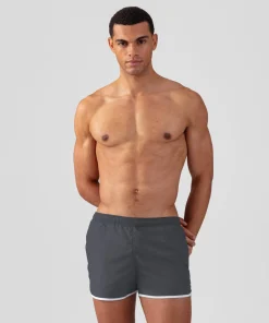 Hot Short de bain avec bandes contrastées arrondies Shorts De Bain | Shorts De Bain