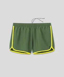 Sale Short de bain avec bords arrondis et bandes contrastées Shorts De Bain | Shorts De Bain