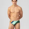 Hot Slip de bain à rayures diagonales Slips De Bain | Slips De Bain