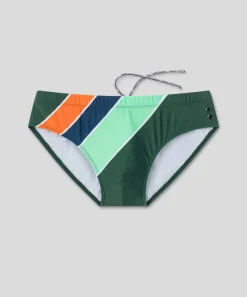 Hot Slip de bain à rayures diagonales Slips De Bain | Slips De Bain