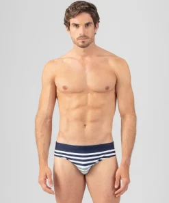 Hot Slip de bain à rayures multicolores Slips De Bain | Slips De Bain