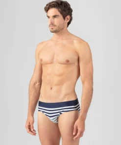 Hot Slip de bain à rayures multicolores Slips De Bain | Slips De Bain