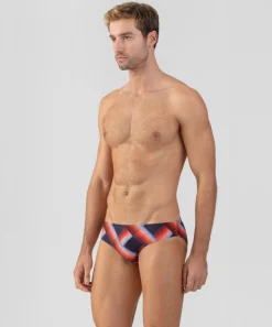 Clearance Slip de bain échancré à larges carreaux Slips De Bain | Slips De Bain