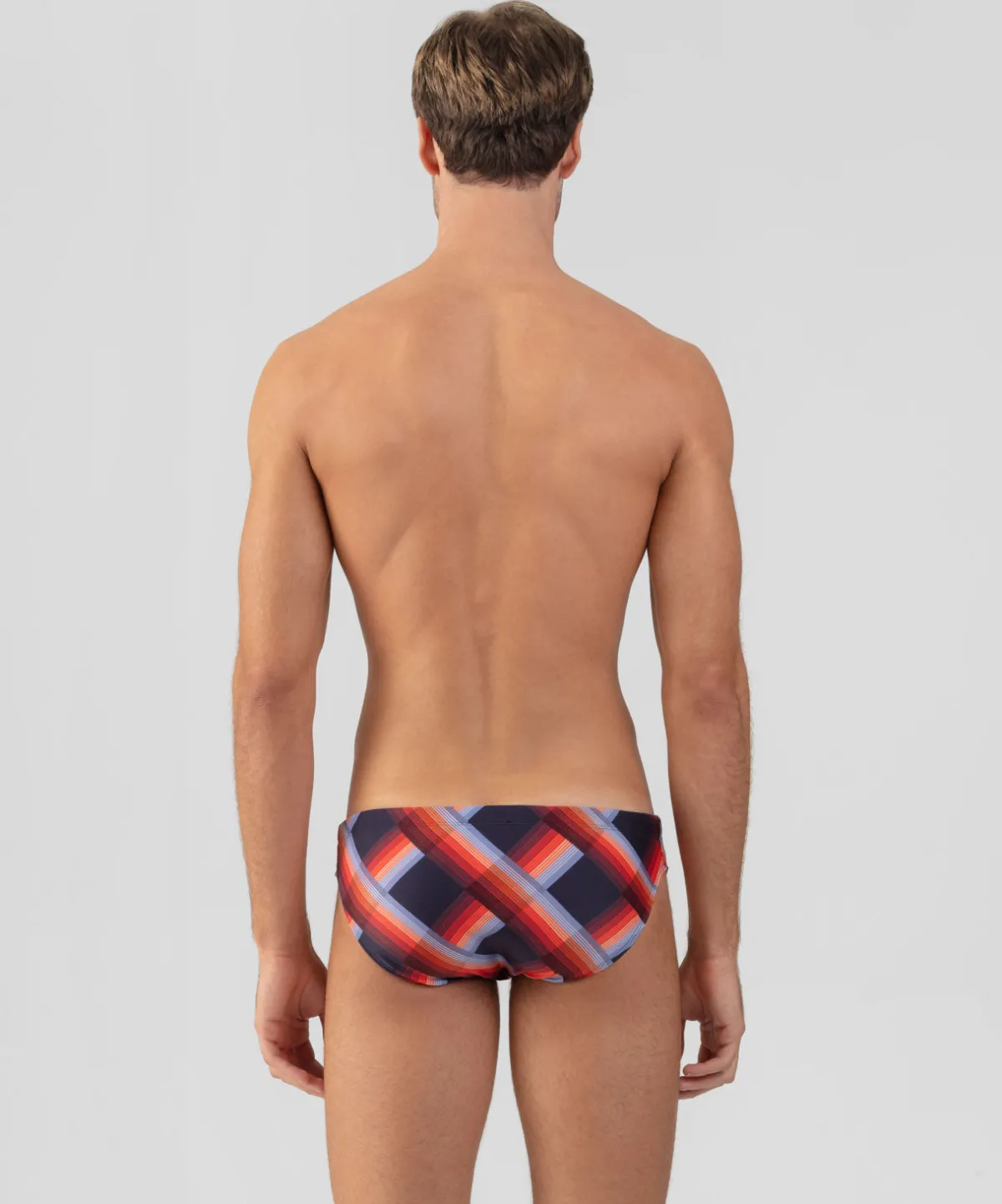 Clearance Slip de bain échancré à larges carreaux Slips De Bain | Slips De Bain
