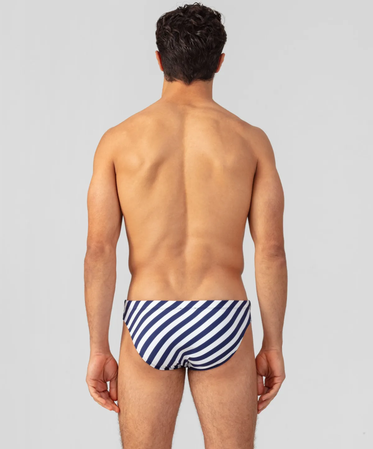 Online Slip de bain échancré à rayures diagonales Slips De Bain | Slips De Bain