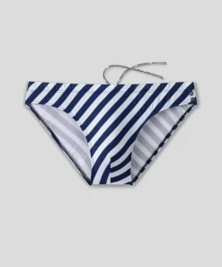 Online Slip de bain échancré à rayures diagonales Slips De Bain | Slips De Bain