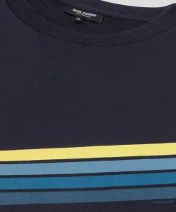 Fashion Sweatshirt en coton organique à rayures diagonales Sweats