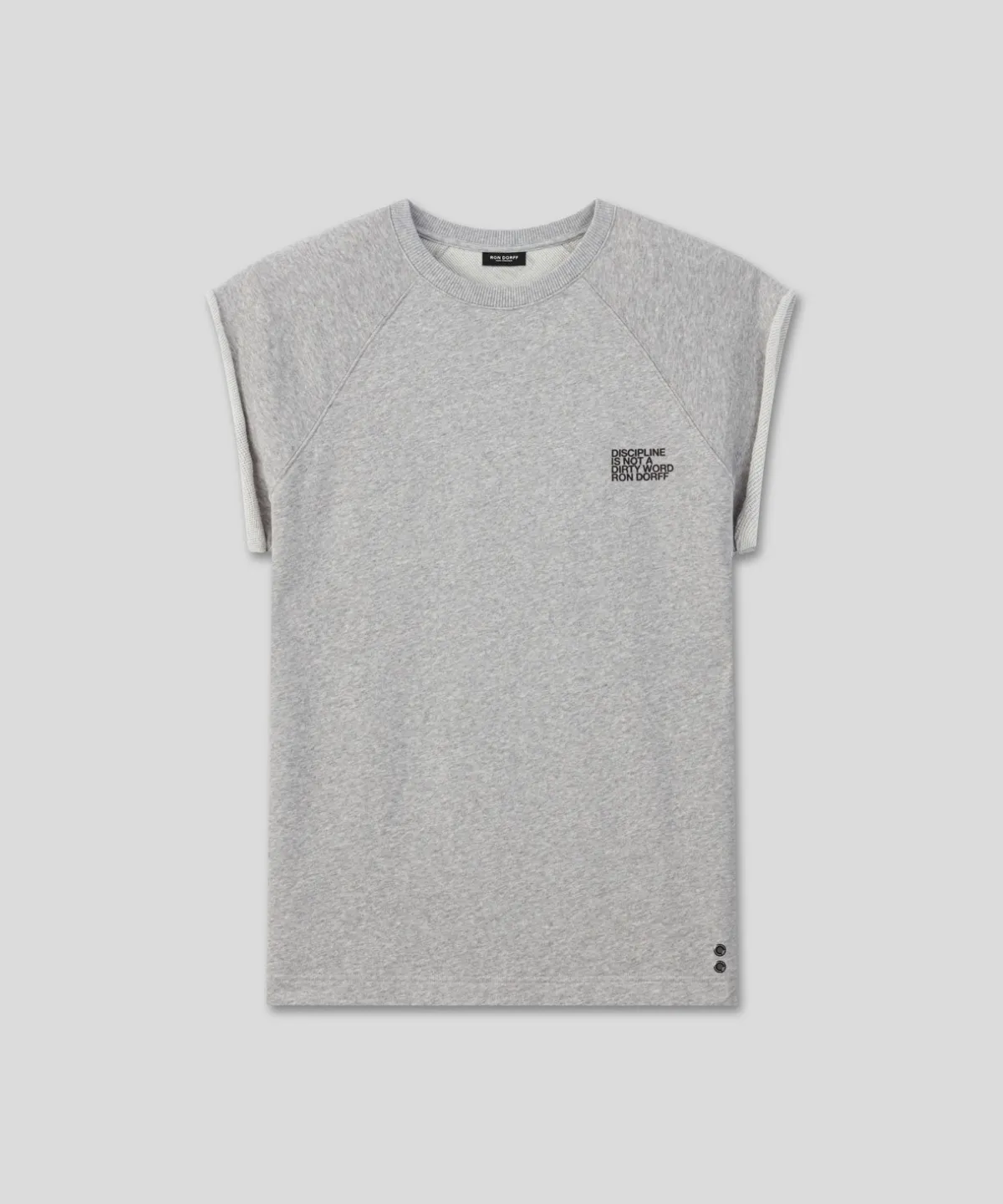 Fashion Sweatshirt sans manches en coton organique "DISCIPLINE" Sweats