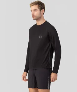 Online T-shirt de sport à longues manches avec passepoil réfléchissant T-Shirts D'Intérieur | T-Shirts