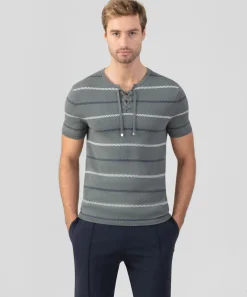 Hot T-shirt en maille à motif nordique T-Shirts D'Intérieur | T-Shirts