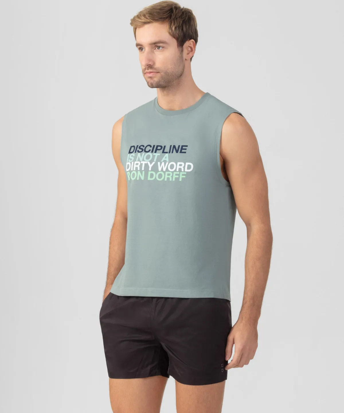 Sale T-shirt sans manches en coton organique "DISCIPLINE" T-Shirts D'Intérieur | T-Shirts