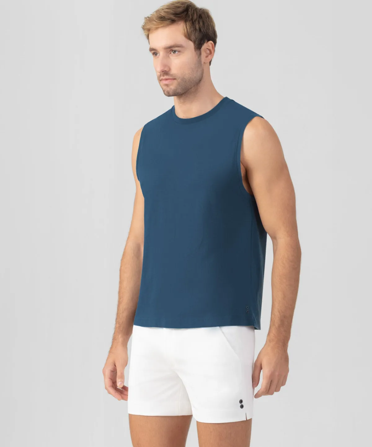 Discount T-shirt sans manches en coton organique "74" T-Shirts D'Intérieur | T-Shirts