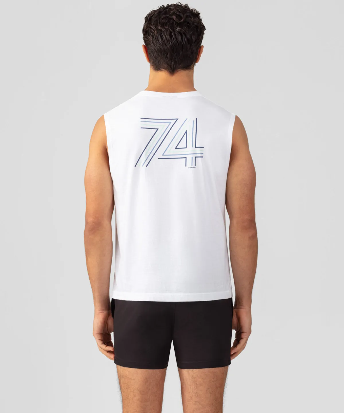 Online T-shirt sans manches en coton organique "74" T-Shirts | T-Shirts D'Intérieur